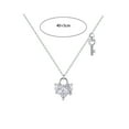 thumbnail image 2 of ievspot 1 pcs Women Necklace Heart Key Charm Titanium Steel Necklace Alloy Exquisite Craftsmanship Adjustable Length Necklace, 2 of 8