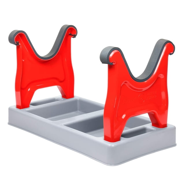Ernst Ultra Stand: A Red/Gray RC Model Airplane Stand Designed for Durability and Convenience - Optimize RC Model Airplane Maintenance with this RC Plane Workstation