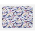 thumbnail image 1 of Geometric Bath Mat, Abstract Triangular Space Design Vintage Universe Pattern Art Neon Like Colors, Non-Slip Plush Mat Bathroom Kitchen Laundry Room Decor, 29.5 X 17.5 Inches, Multicolor, Ambesonne, 1 of 2