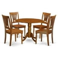 thumbnail image 2 of Dublin 5 Piece Drop Leaf Dining Table Set with Plainview Wooden Seat Chairs, 2 of 2