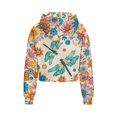 thumbnail image 2 of Chaqlin Bohemian Flower Dragonfly Lightweight Sweatshirt Youth Girls Zip Up with Pocket Casual Pullover Athletic Zip Up Lightweight Sweatshirt Size 9-10, 2 of 7