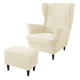 thumbnail image 1 of CHOK 2024 Wing Chair Slipcover Chair Covers For Wingback Chairs Stretch Sofa Cover Furniture Protector Couch Soft With Elastic Bottom-Pink-Chair Cover, 1 of 8
