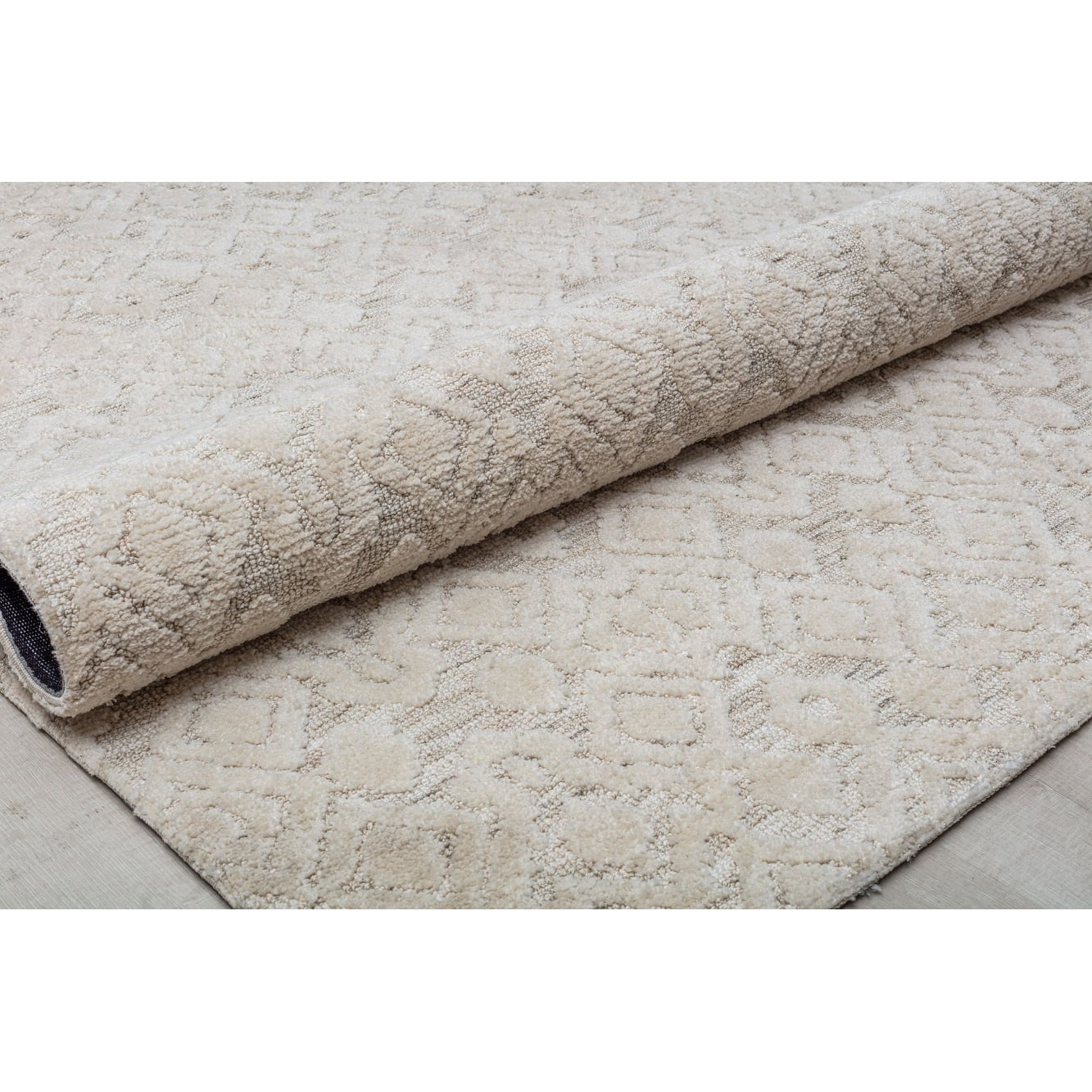 Rugs America GA50A Alabaster Wood Diamond Vintage Cream Area Rug, 2'0"x3'0" Ideal for Living Room, Bedroom, Dining Room and More