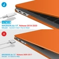 thumbnail image 4 of IBENZER Hard Shell Case Compatible with MacBook Air 13 inch 2022 2021 2020 M1 A2337 A2179 A1932, Hard Shell Case for Mac Air 13 Retina Display with Touch ID, Orange, W-MAT13-OR, 4 of 10