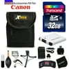 32GB Accessory Kit for Canon PowerShot ELPH 360 HS, ELPH 350 HS, Elph 190 IS,...