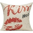 thumbnail image 4 of Valentines Day Decor Throw Pillow Covers Cases 20 x 20 Inch Set of 4 Red Love Heart Cushion Decorations,Romantic Kiss Quote, 4 of 5