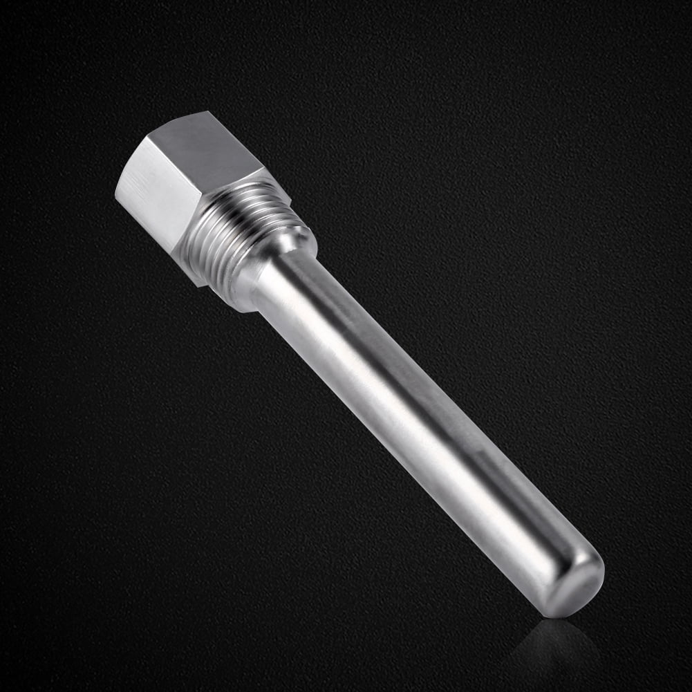 Thermowell 1//2NPT Threads Durable Stainless Steel Thermowell Protecting Temperature Sensors for Protecting Thermometer