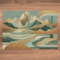 thumbnail image 6 of Ambesonne Mid Century Modern Boho Jigsaw Puzzle, Landscape, Heirloom-Quality Fun Activity for Family Durable Cardboard, 1000 pcs, Amber Teal Burnt Orange, 6 of 6