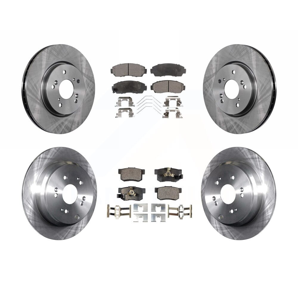 Front Rear Disc Brake Rotors And Ceramic Pads Kit For 20122016 Honda
