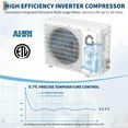 thumbnail image 6 of SEER 18.5 12000BTU 230V Mini Split Air Conditioner | Energy-Efficient Inverter AC System with WiFi, Remote Control & Easy Installation Kit for Rooms Up to 750 Sq.Ft, 6 of 8