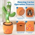 thumbnail image 4 of Juguete de cactus Dancing Talking SANJOIN para bebé con 120 canciones, 4 of 7