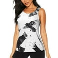 thumbnail image 1 of Fotbe Monochrome Flying Ravens Blusas Sin Mangas para Mujer – Estilo Casual, Corte Suelto, Slim-Fit, Cuello Redondo Deportivo, Tops de Verano para Gimnasio y Yoga-X-Large, 1 of 7