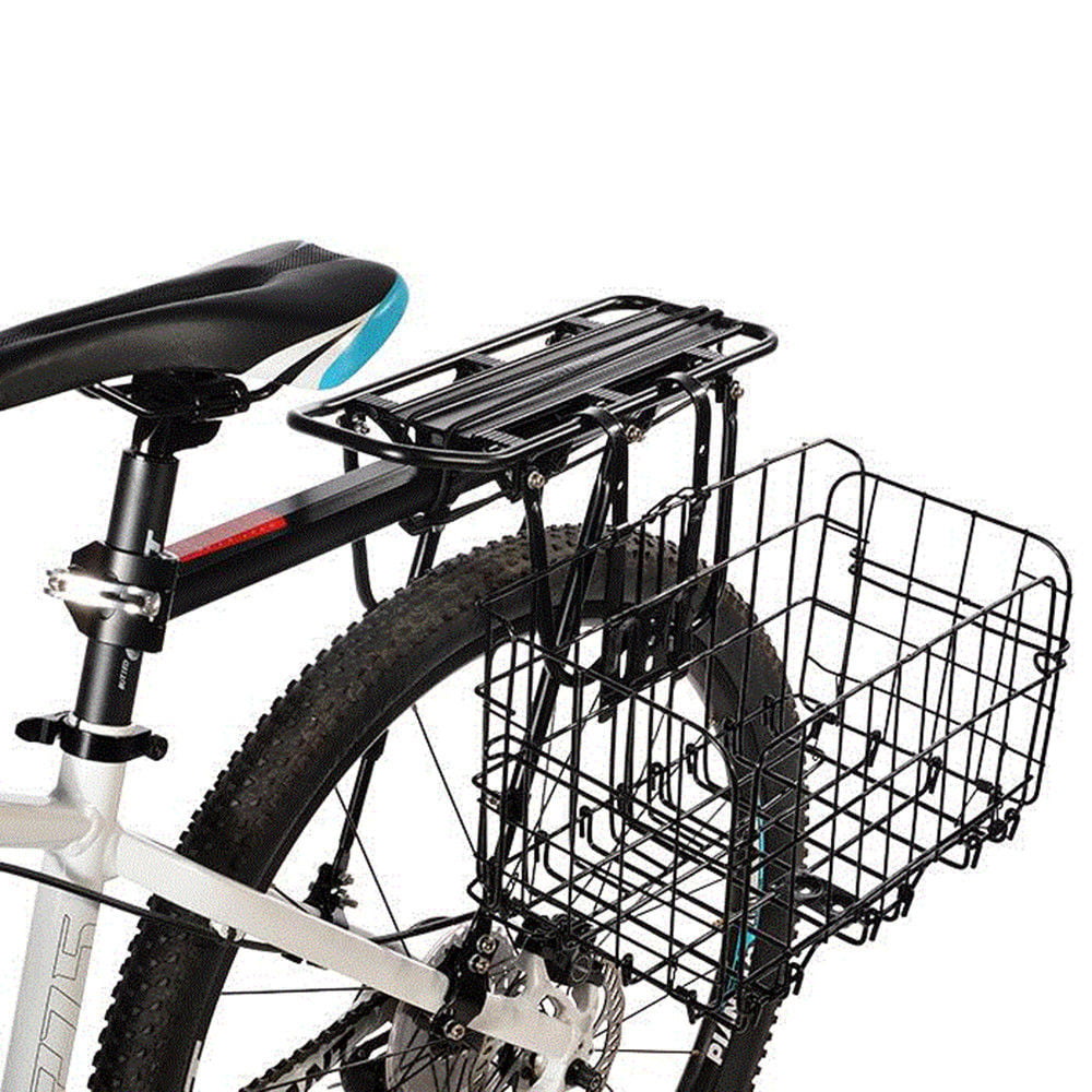 Garneck Bike Basket Metal Wire Front Bag Rear Hanging Bike Basket Bicycle Bag Cargo Rack