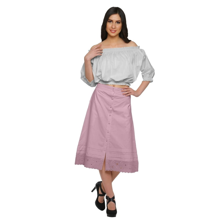 Cotton summer clearance skirts knee length
