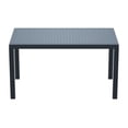 thumbnail image 2 of Luxury Commercial Living 55" Gray Wickerlook Rectangular Patio Dining Table, 2 of 8