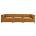 thumbnail image 2 of Modway Bartlett Vegan Leather 3-Piece Sofa in Tan, 2 of 10