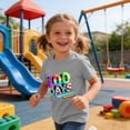 thumbnail image 4 of Short Sleeve Graphic T-Shirt for Kids with Cute Print, Soft Breathable Fabric for School and Play, 4 of 9