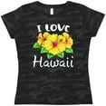 thumbnail image 3 of Inktastic I Love Hawaii Hibiscus Flowers Women's T-Shirt, 3 of 5