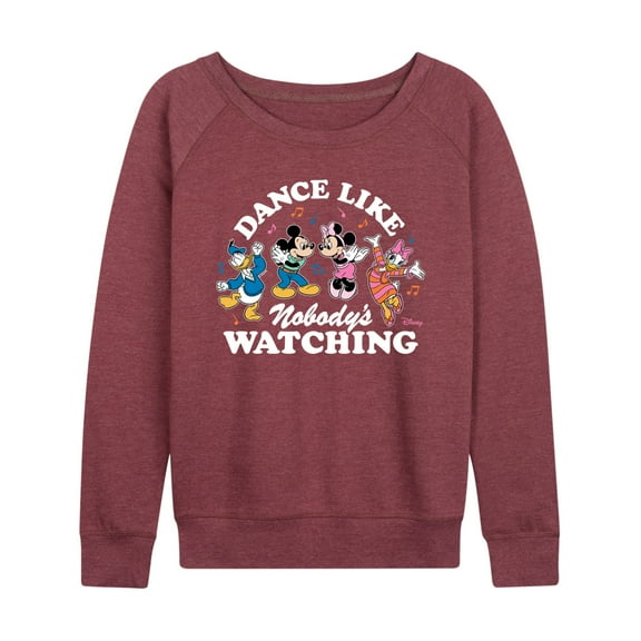 Disney - Mickey & Friends - Dance Like Nobody's Watching - Women's Lightweight French Terry Long Sleeve Shirt