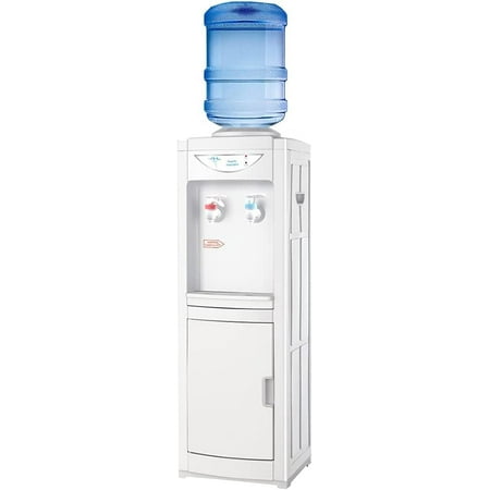 Water Dispenser for 5 Gallon Bottle, Top Loading Cooler Dispenser,Hot & Cold Water Dispenser,Water Cooler For 5 Gallon Bottles and 3 Gallon Bottles Water Cooler Storage Cabinet for Home, Office Apartm