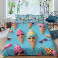 thumbnail image 1 of 3D Ice Cream Printed Comforter Cover Set Children Adult Unique Design Bedding Set Bedroom Decor,Twin (68"x86"), 1 of 5