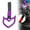 Purple, variant on PLJFXXM 1 Pcs Evil Heart Shaped Car Handle Straps, Car Hanging Accessories Bumper Warning Ring Drift Charm for Auto Bus Decor Interior Exterior Decoration, Black (Black Strap)
