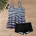 thumbnail image 4 of Savings $15 & Under UTSJKR Women Plus Size Tankini Swimsuit, 2 Piece Flowy Plus Size Bathing Suits and Shorts with Adjustable Straps Navy XL, 4 of 6