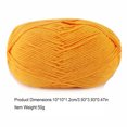 thumbnail image 2 of Bewildely Hilo para tejer hilo de tejer multicolor suéter bufanda guantes ropa de bebé suministros para el hogar hilos artes duraderas 4 capas Artesanía 60 amarillo brillante, 2 of 5