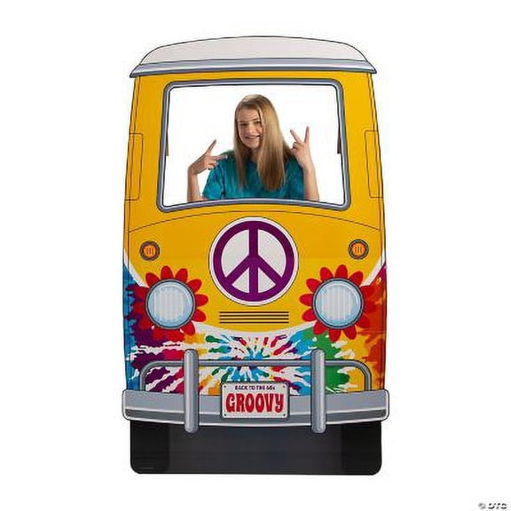 60's Van Photo Stand-Up, Birthday, Party Decor, 1 Piece