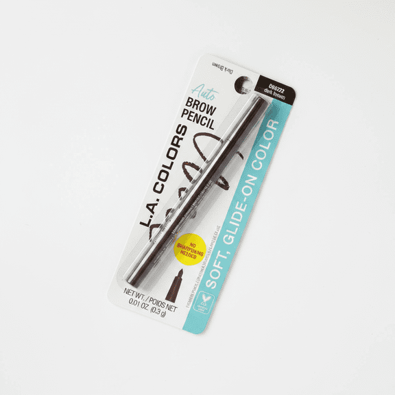 LA Colors Auto Brow Pencil Soft Dark Brown Retractable Eyebrow Makeup 0.01 oz