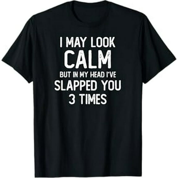 I May Look Calm But In My Head I've Slapped You 3 Times T-Shirt