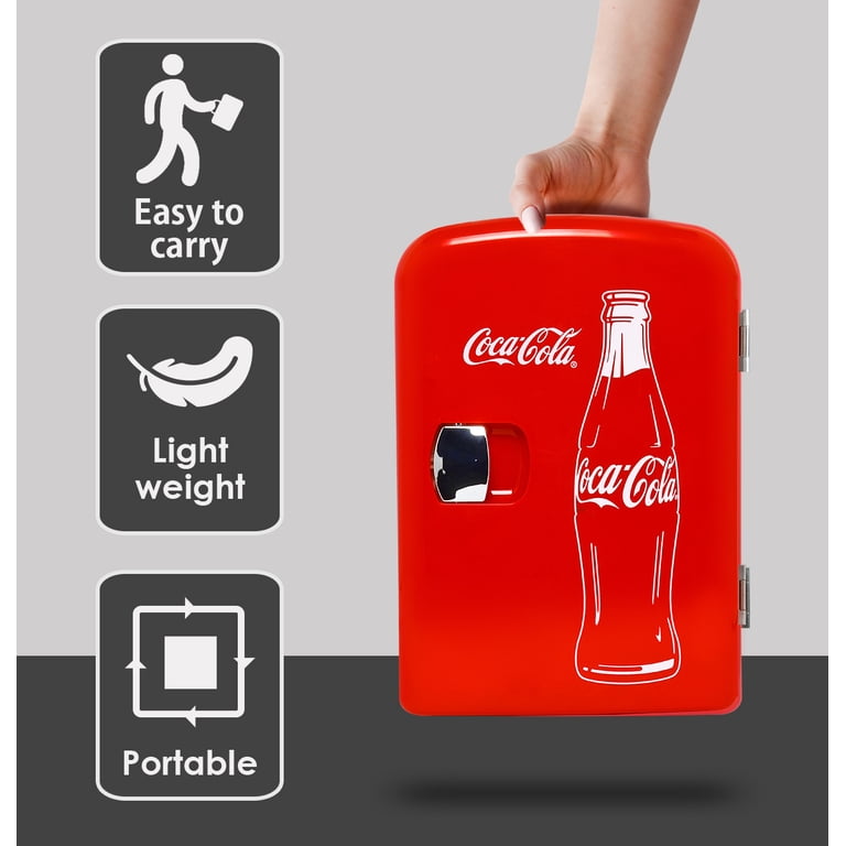 Coca-Cola 冷蔵庫48L コカコーラ 赤 Coca-Cola Mini Fridge Portable Cooler, 4L Red Thermoelectric, AC