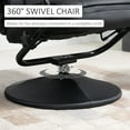thumbnail image 4 of HOMCOM Swivel Recliner, Manual PU Leather Armchair with Ottoman Footrest for Living Room, Office, Bedroom, Black, 4 of 9