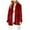 Red, variant on Women's Jacket Leather Blazer Solid Long Sleeve Lapel Button Down Moto Biker Suit Lightweight Jacket