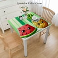 thumbnail image 2 of nygtbtfer Colorful Watermelon Lemon Pineapples Round Tablecloth Summer Fruit Table Cloth Polyester Tablecloth Table Cover for Kitchen Outdoor Party Picnic, 2 of 7