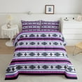 thumbnail image 2 of Bohemian Bedding Set Boho Stripes Aztec Comforter Set Full Southwestern Mexican Tribal Exotic Bed Comforter Set Teen Women,Geometric Pattern Quilt Duvet, 2 of 7