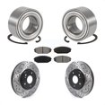 thumbnail image 1 of Transit Auto Front Wheel Bearing Coated Drilled Slotted Disc Brake Rotors and Semi-Metallic Pads Kit for Car 2001-2002 Acura MDX KBB-115559, 1 of 11