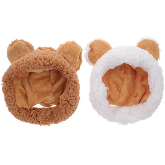 Miangastore 2 Pcs Costume pour Animaux Chapeau Adorable Oreilles de Chat pour Petits Animaux Jeu de Rôle d'Hiver
