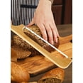 thumbnail image 5 of Qenwkxz Bread Slicer Serrated Bread Knife Wooden Bread Bow Knives Cutter for Homemade Bread 15.7in Stainless Steel Bread Cutting Tool Easy Grip Handle for Sourdough Loaf Baguettes Bagels, 5 of 12