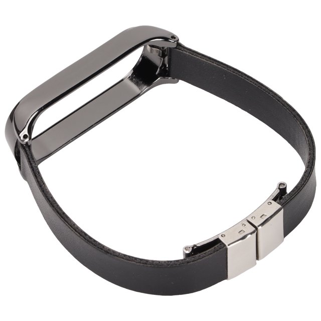 Correa De Cuero, Correa De Reloj Inteligente De Ajuste Perfecto, Flexible, Amigable Con La Piel, Cómoda Para Mi Band 6 Smartwatch ANGGREK Cuerpo negro Carcasa negra