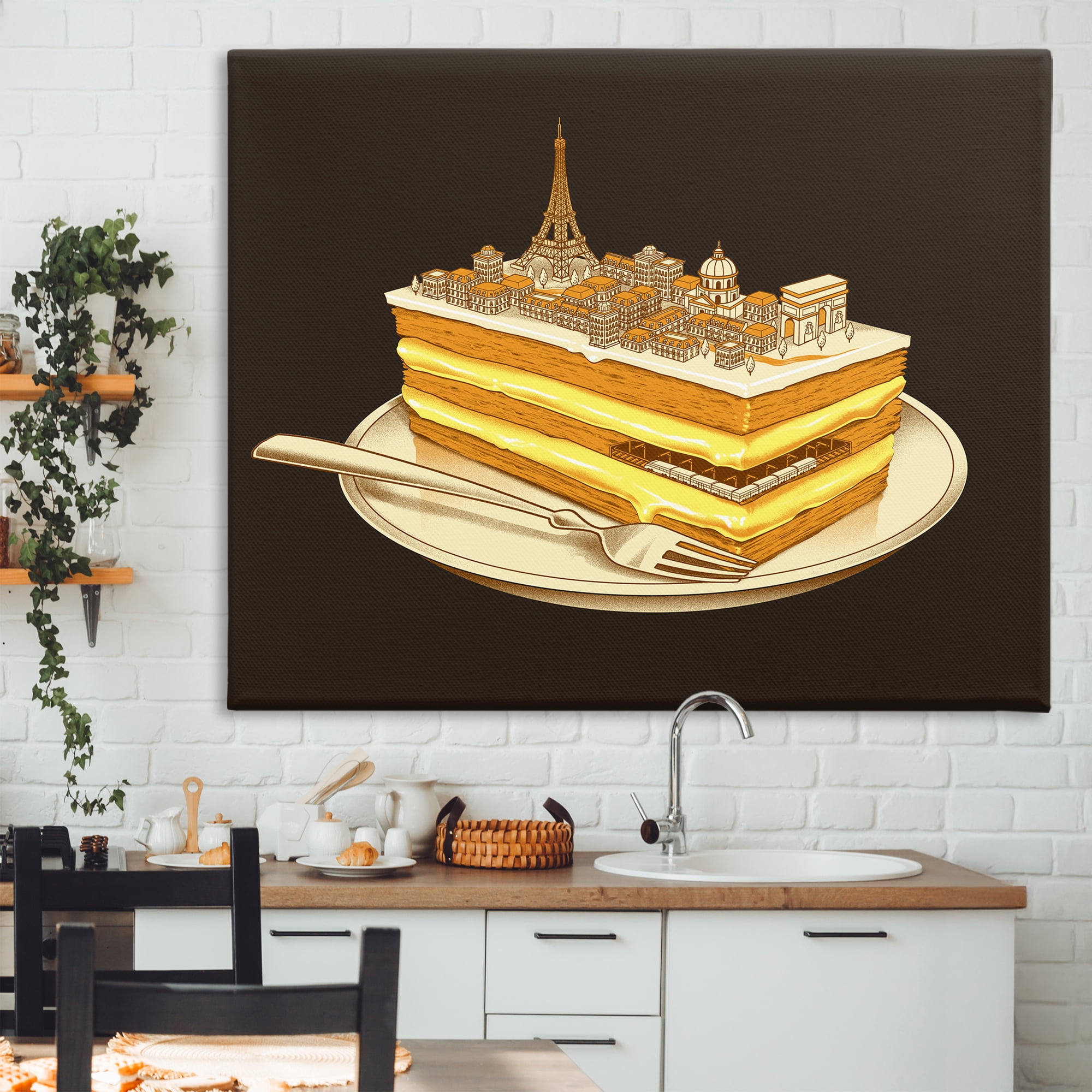 Stupell Industries Hungry For Travels Paris Canvas Wall Art, design by Tobe Fonseca