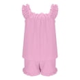 thumbnail image 5 of ShomPort Pajama for Women 2 Piece Ruffle Soft Tank Top and Shorts Summer Home Sleep Sets, 5 of 6