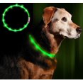 thumbnail image 1 of Collar con luz LED para perros, collar de seguridad para mascotas de longitud ajustable y recargable por USB para perros y gatos, 1 of 6