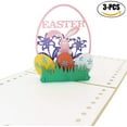 thumbnail image 1 of DAMAIE Easter Greeting Cards Set, Creative Popup Gift Card Empty 3D Rabbit Holiday Card And Egg Popup Card For Adult Kids, 1 of 4