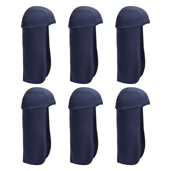 Uxcell Hard Hat Sun Shade, 6 Pack Cooling Skull Cap Quick Dry Neck Shade Cap for Men Women, Navy Blue