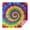 Rainbow Tie Dye, variant on Rainbow Tie Dye Mandala Pattern Square Tablecloth,Waterproof Square Table Cover,Wipeable Spillproof Washable Table Cover for Home Kitchen Party Decor 42"X42"(107x107cm)