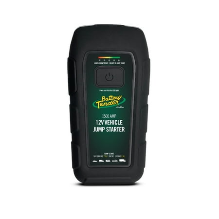 Battery Tender 1500 AMP Lithium Jump Starter - 12000mAh Portable Power Station - LED Flashlight Emergency Strobe - 3 Fast USB Charging Ports - 030-2020-WH