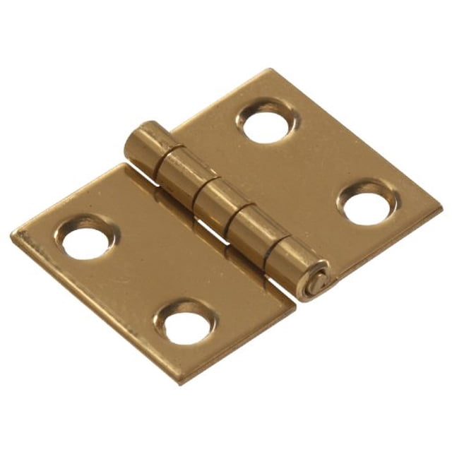 The Hillman Group 851189 3/4-Inch x 1-Inch Solid Brass Broad Hinge, Bright, Brass Finish