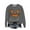 A Gray, variant on Women's Halloween Sweatshirts Long Sleeve Crewneck Pullover with Pumpkin Face Graphic Print Tops Fall Casual Comfortable Streetwear