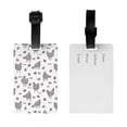 thumbnail image 2 of Luggage Tags for Suitcases, Cartoon Cute Chicken Egg Gray Leather Bag Luggage Tags ID Label Tags Privacy Protection Travel Bag Labels, 2 of 6